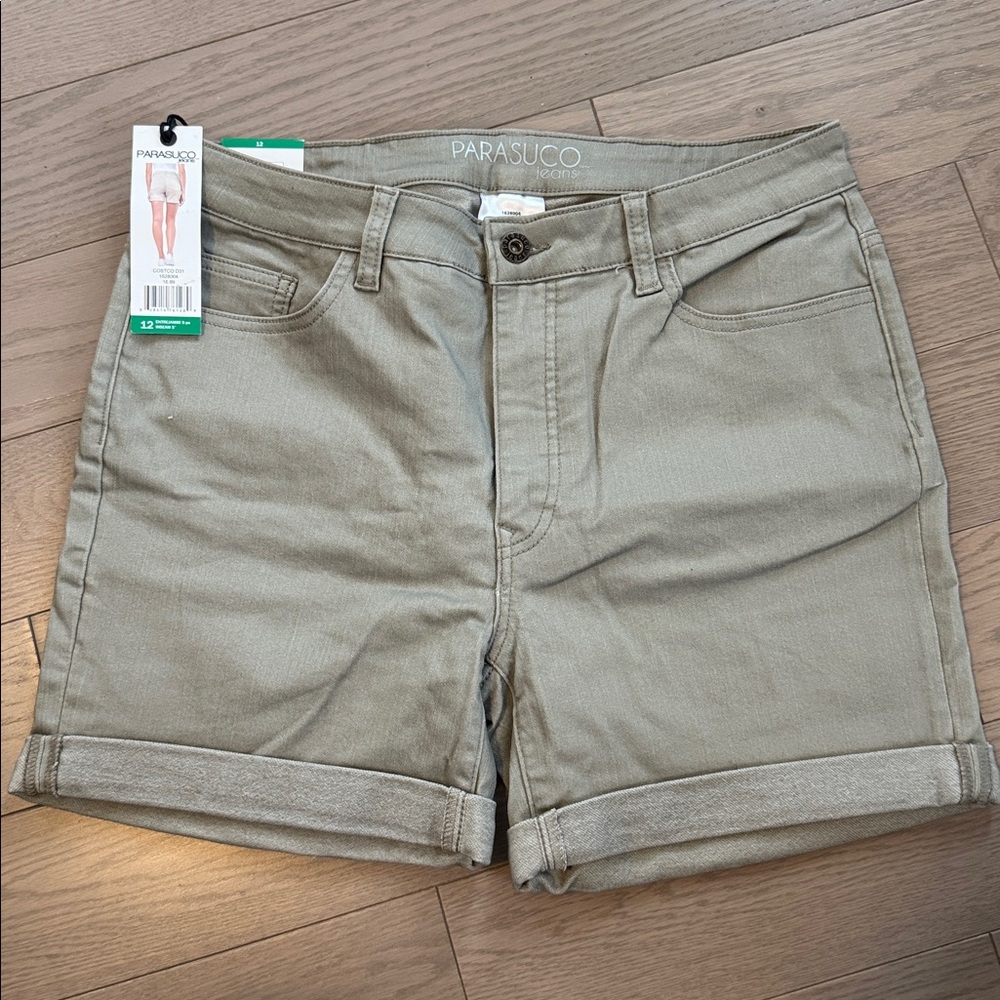 Size 12 - Parasuco Women's Beige Jean Shorts